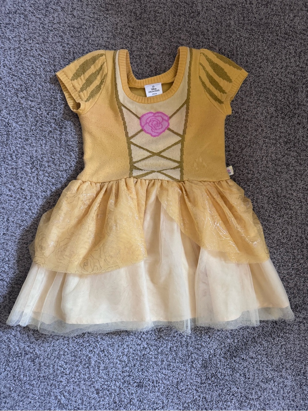 Disney Yellow and Pink Belle-Inspired Tulle Dress